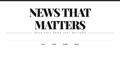 Desktop Screenshot of newsthatmatters.net