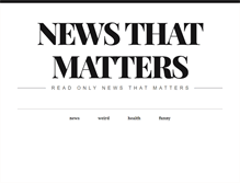 Tablet Screenshot of newsthatmatters.net